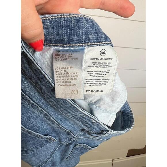 AG Adriano Goldschmied Blue Denim The Legging Ankle Skinny Fit Jeans 29 R - Picture 13 of 16